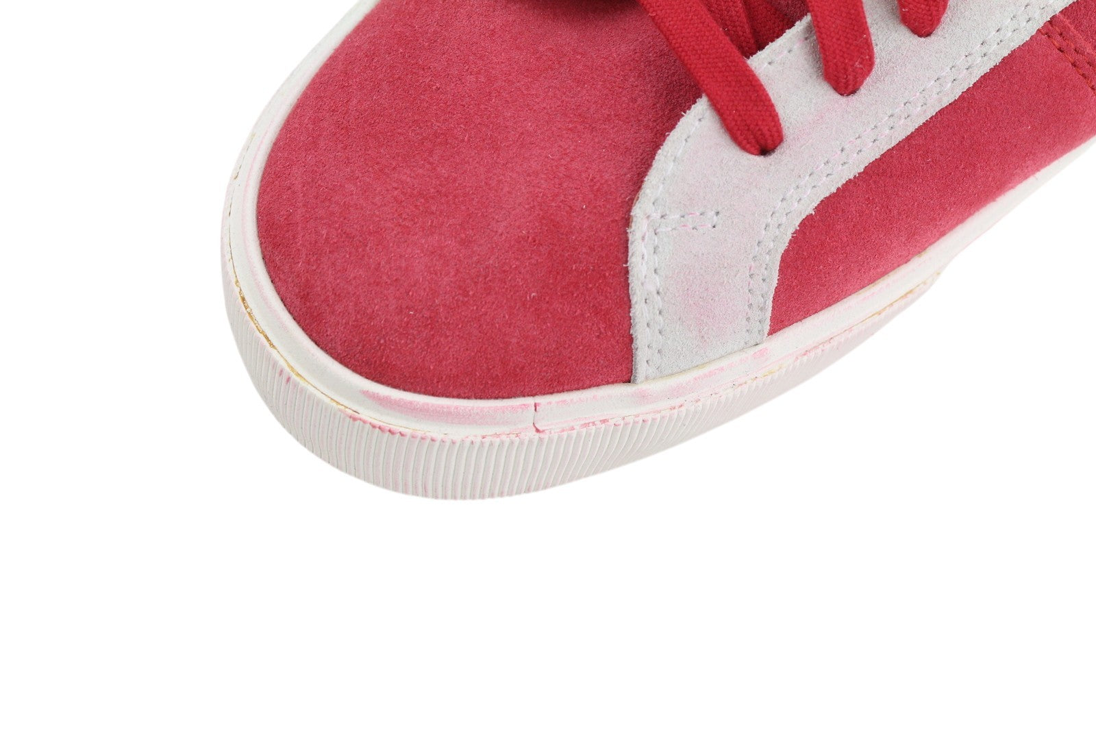 DIESEL S-Mydori LC Men Sneakers EU44 Red Suede Leather Almond Toe Low RRP€200