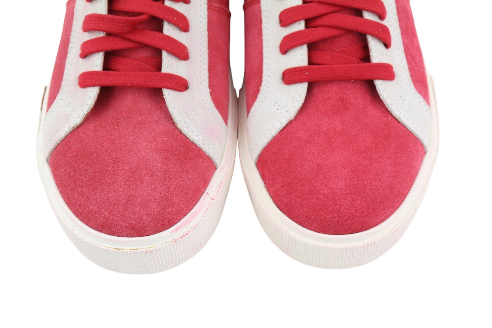 DIESEL S-Mydori LC Men Sneakers EU44 Red Suede Leather Almond Toe Low RRP€200