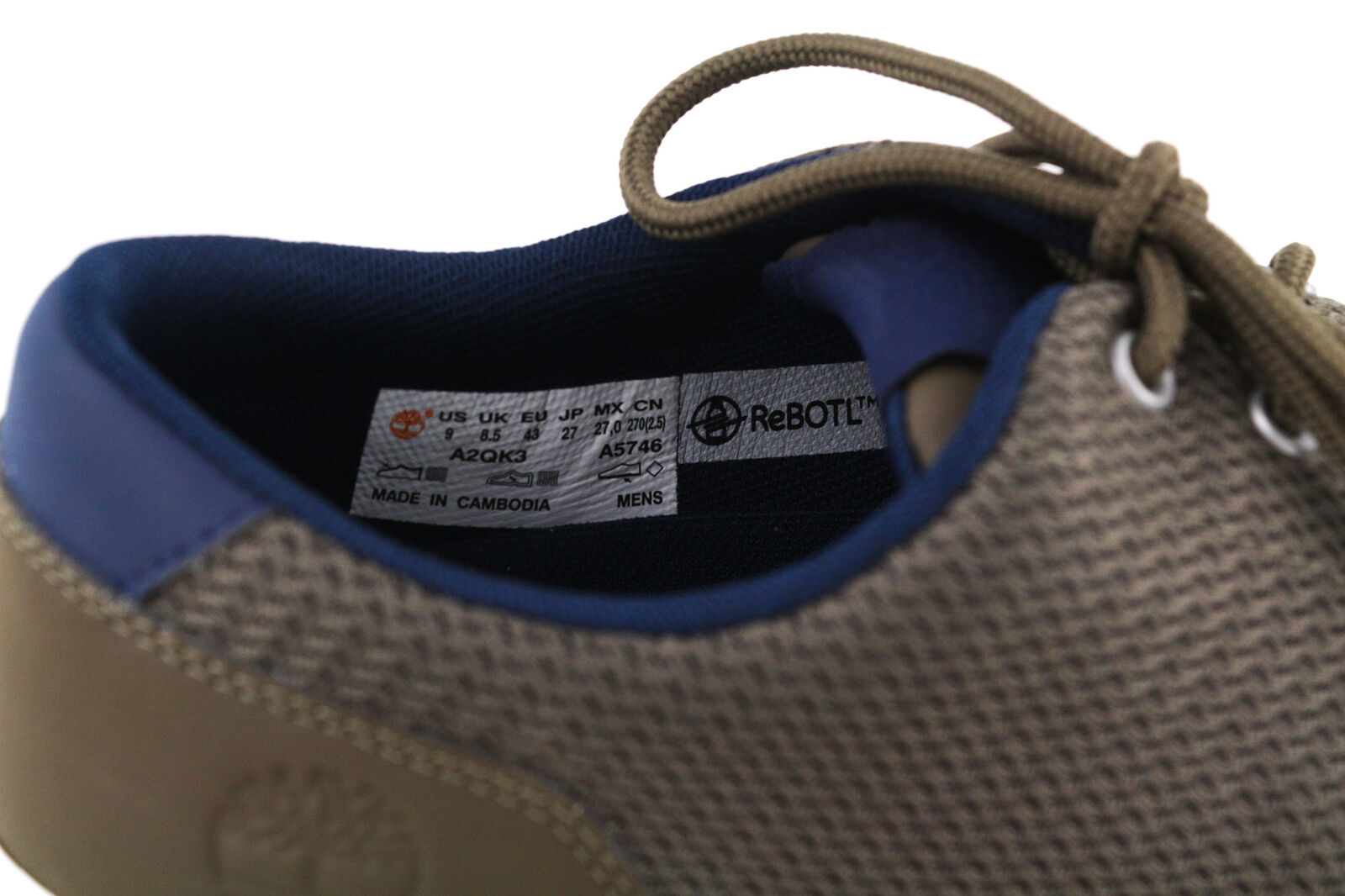 TIMBERLAND A2QK3-A5746 Men Shoes EU42/43 Green Leather Textile Low-Top Leisure