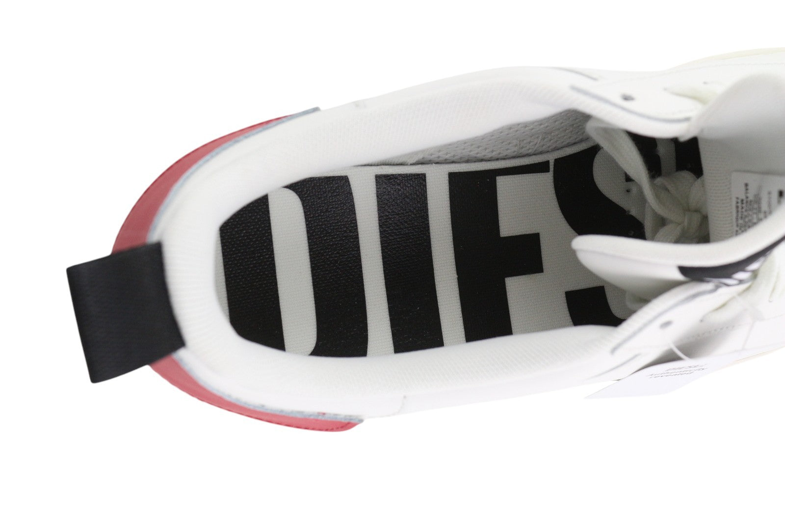 DIESEL S-Clever Low Lace Men Sneakers EU44.5 White Red Leather Almond RRP140