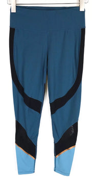 SWEATY BETTY Women's Sport Leggings XS Blue Stretch Cropped Activewear Gym