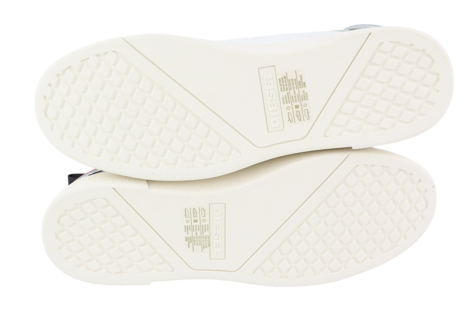 DIESEL S-Clever Low Lace Men Sneakers EU45 White Red Leather Almond RRP€140