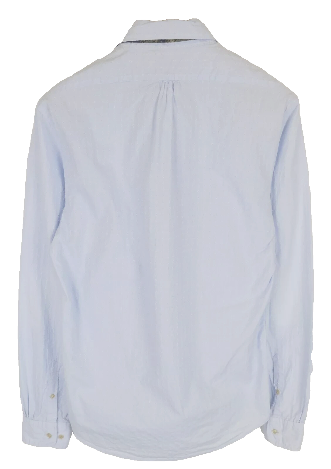 SCOTCH & SODA Ams Couture Men's Shirt ~L Blue Long Sleeved Bowtie Button-Up