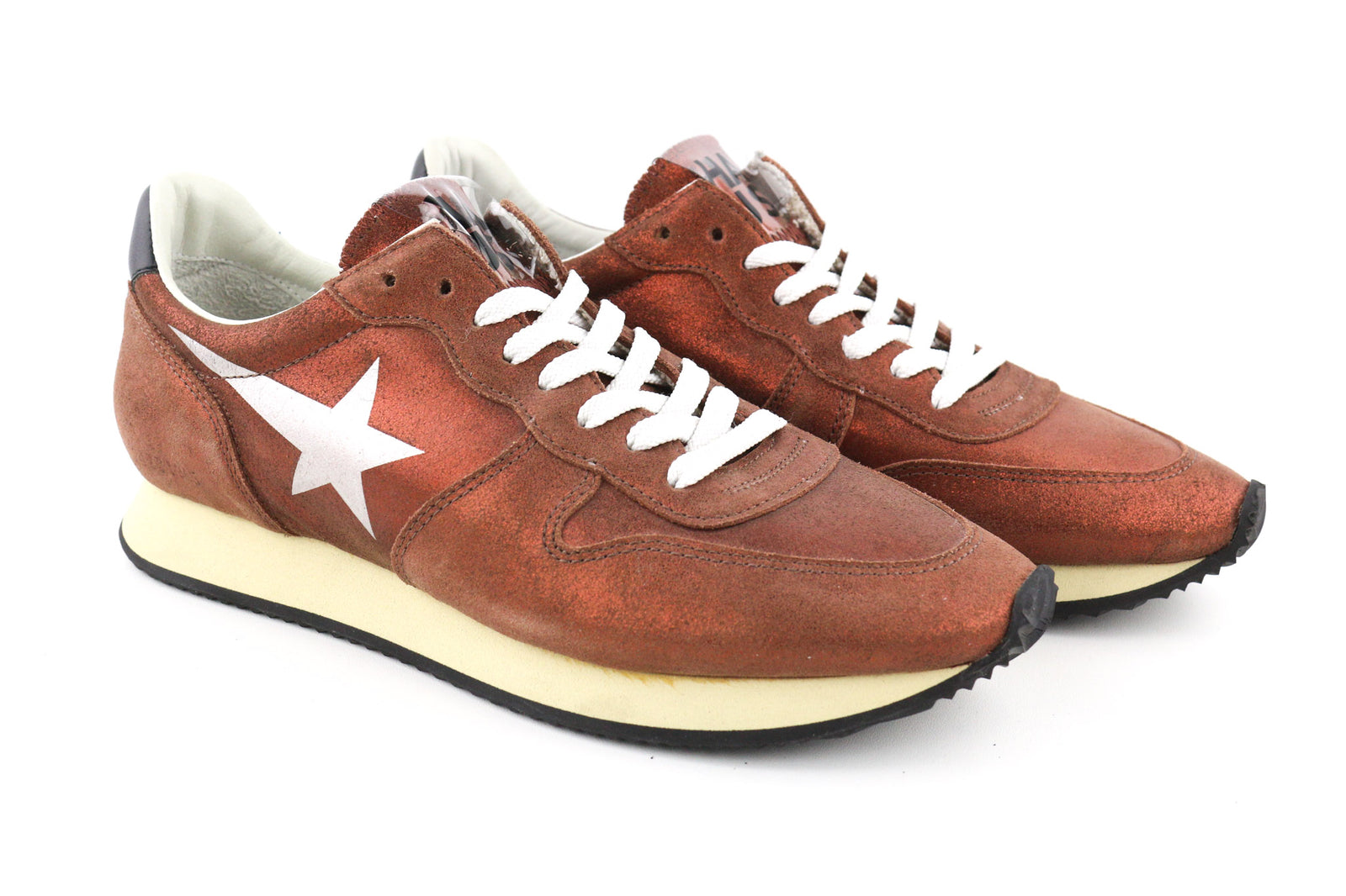 GOLDEN GOOSE Haus Men Trainers EU39 Brown Laced Low-Top Leisure Sneakers