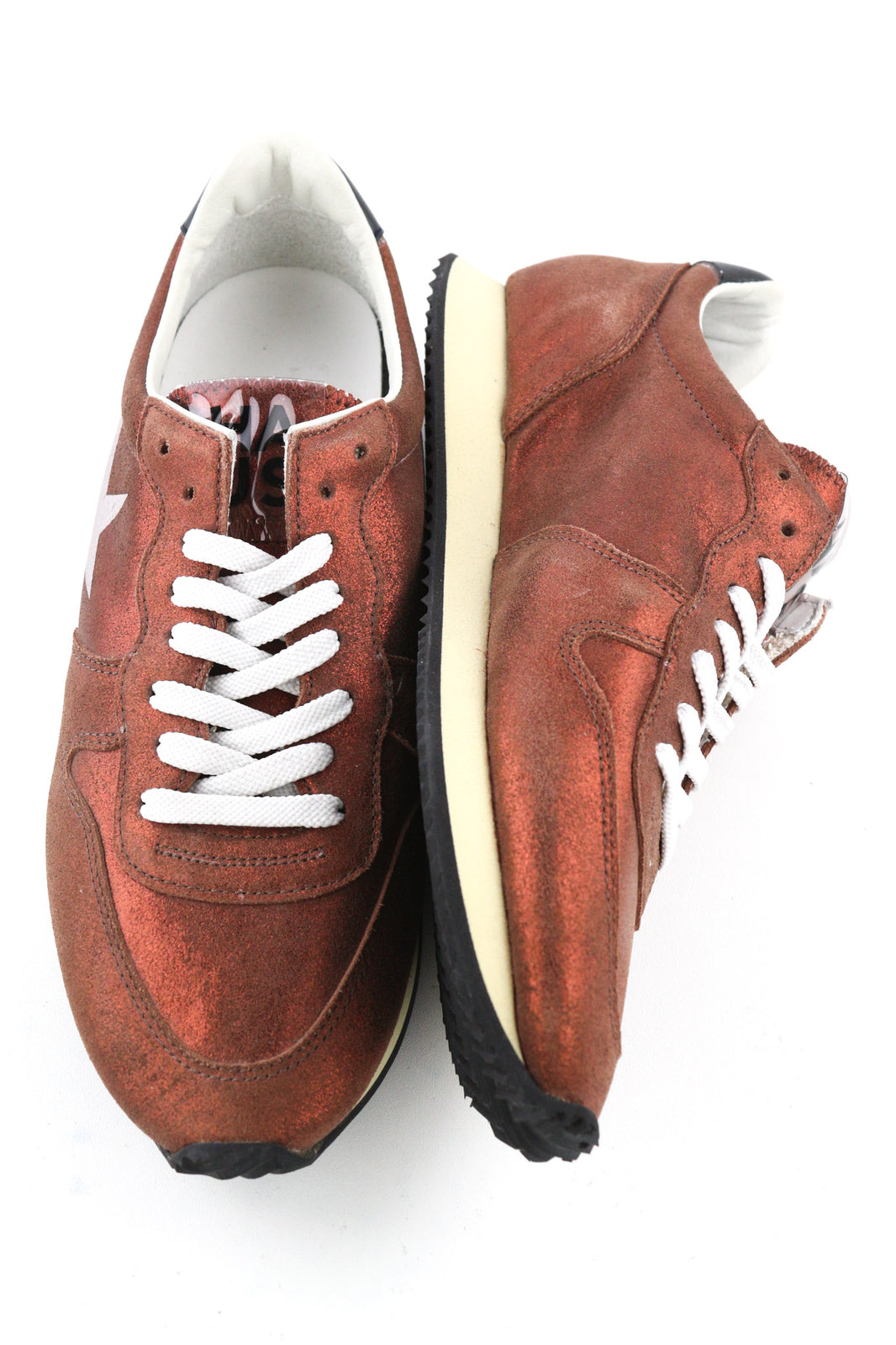 GOLDEN GOOSE Haus Men Trainers EU39 Brown Laced Low-Top Leisure Sneakers