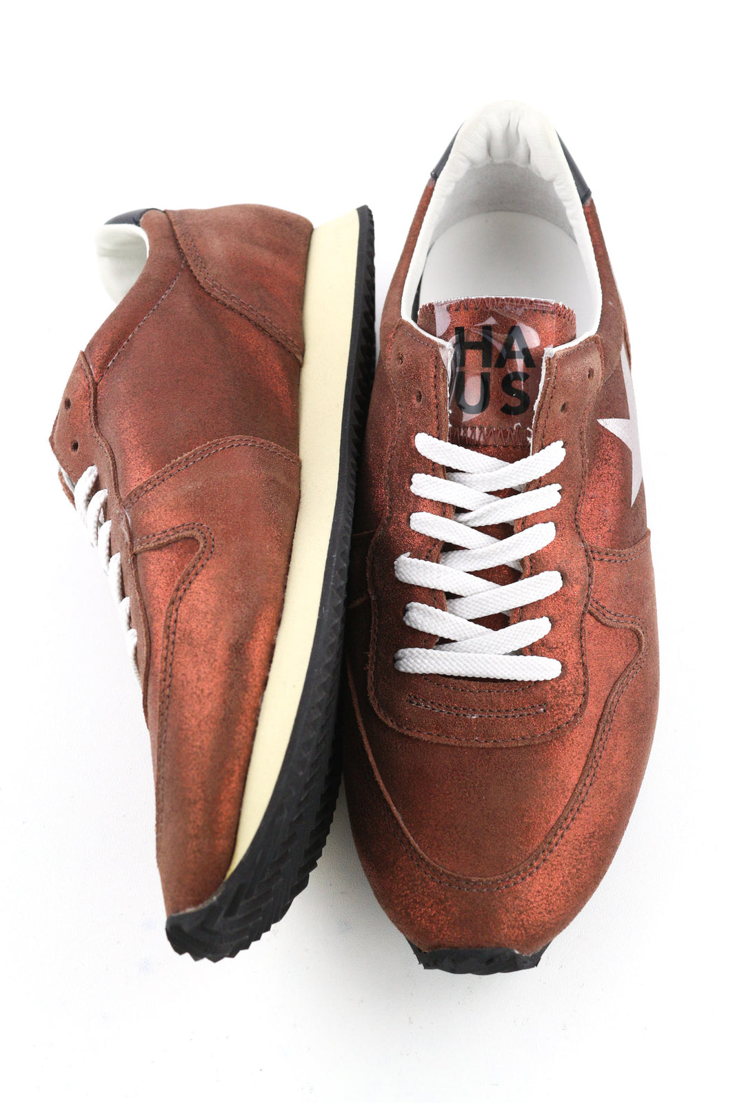 GOLDEN GOOSE Haus Men Trainers EU39 Brown Laced Low-Top Leisure Sneakers