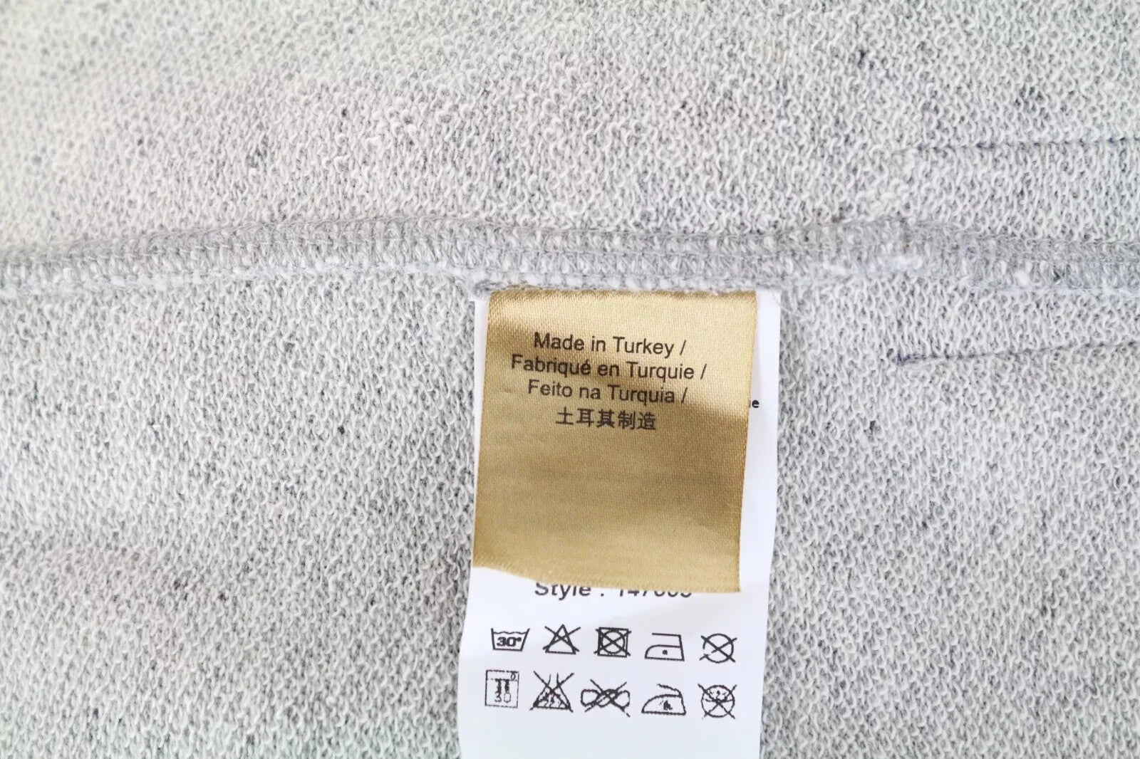 SCOTCH & SODA Ams Blauw Men's Sweatshirt L Grey Cotton Pocketed Long Sleeve