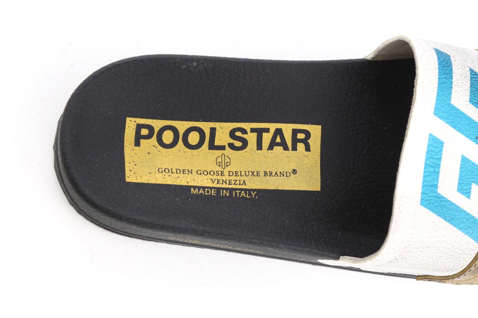 GOLDEN GOOSE Poolstar Women Slippers EU39 Black White Swimming Pool Slip On