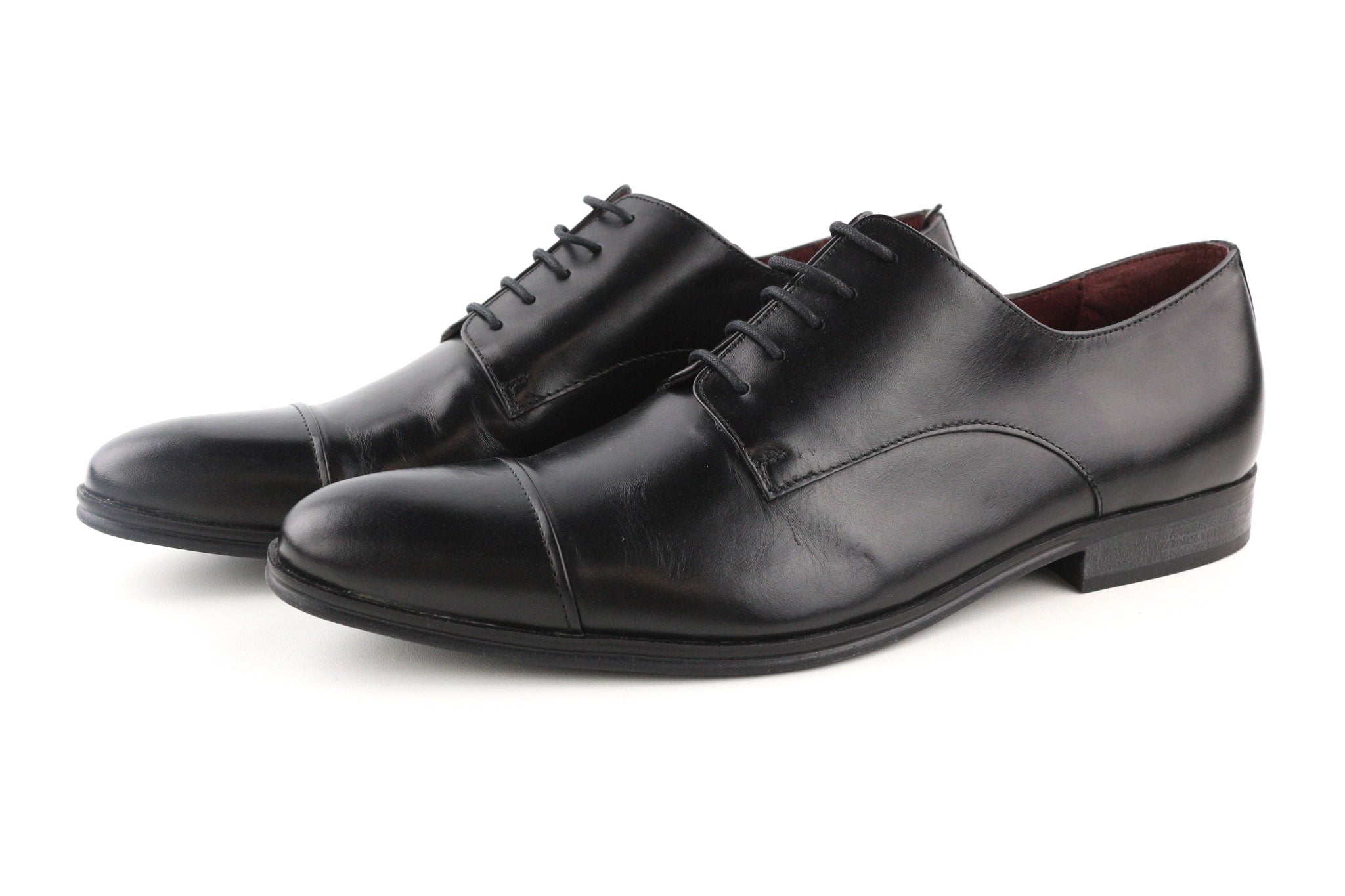 ARTISAN CRAFTED Men Shoes EU42 Black Classic Formal Low-Top Genuine Leather