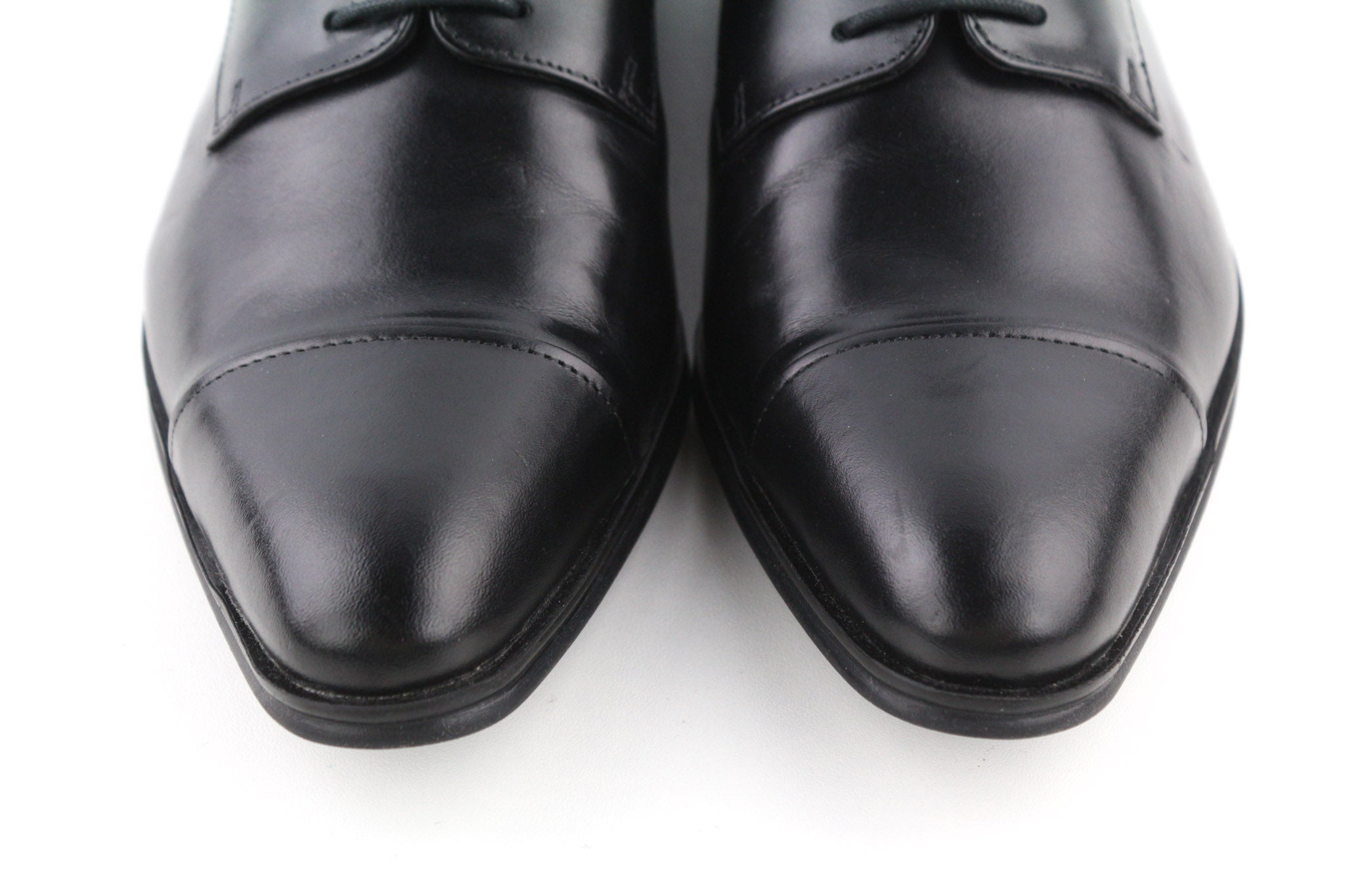 ARTISAN CRAFTED Men Shoes EU42 Black Classic Formal Low-Top Genuine Leather