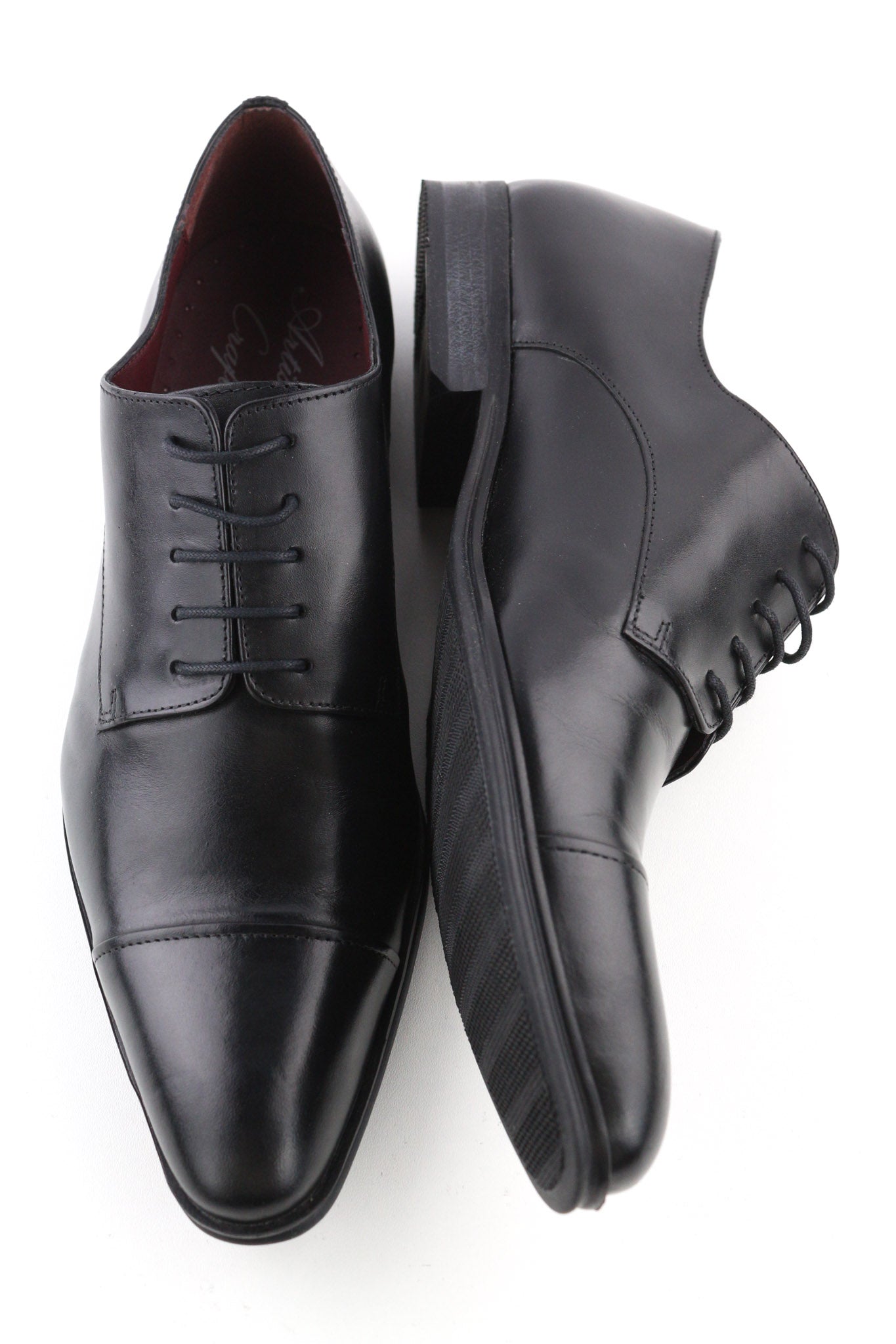 ARTISAN CRAFTED Men Shoes EU42 Black Classic Formal Low-Top Genuine Leather