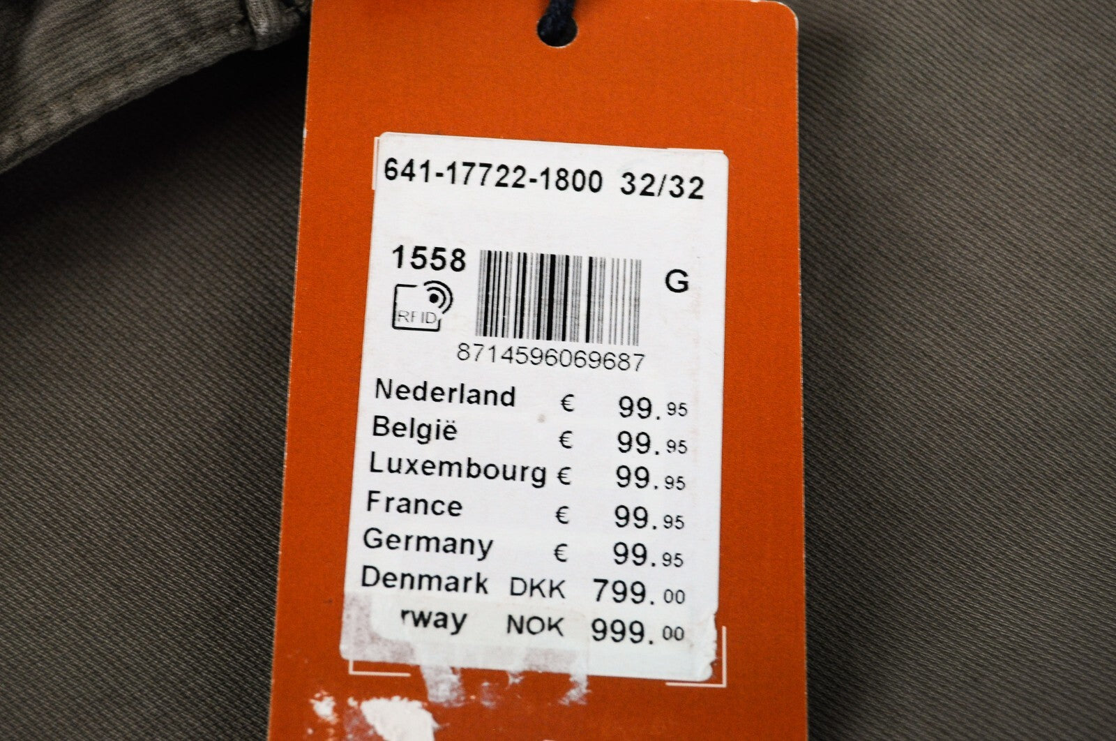 STATE OF ART Men Trousers W32/L32 Brown Regular Fit Stretch Cotton Zipper