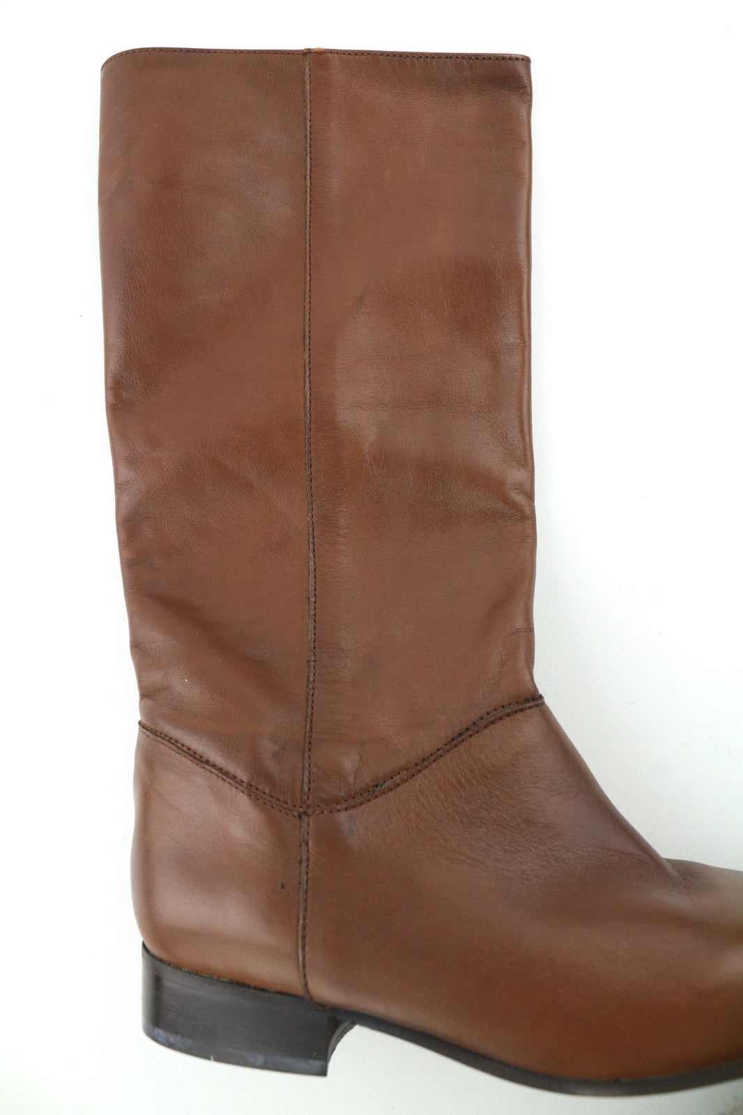 MINELLI Women Shoes EU38 Casual Brown Long Boots Low-Heel Pull On