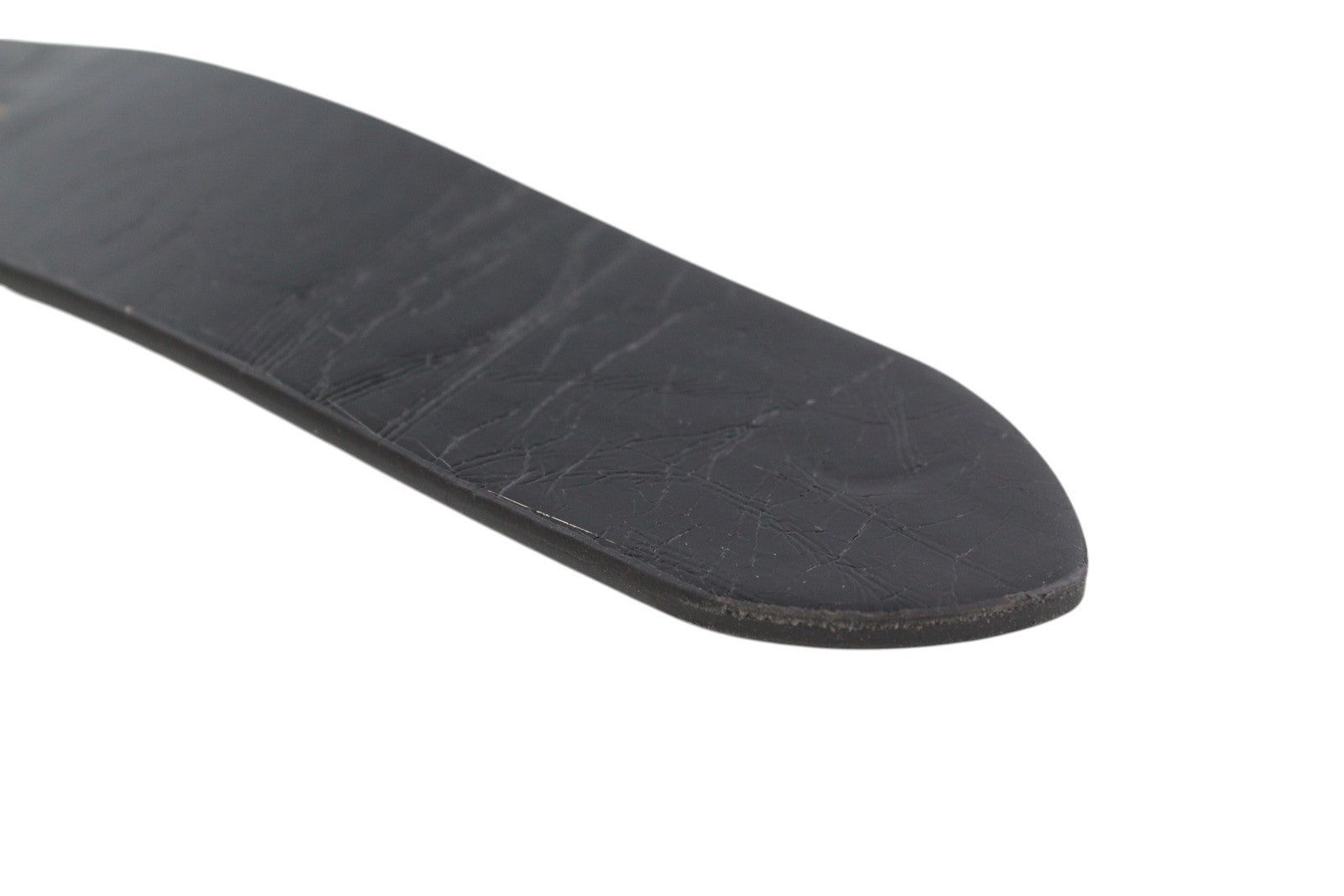 DIESEL B-Photo Men's Belt 95 CM Black Leather Silver Tone Buckle Reversible Dark