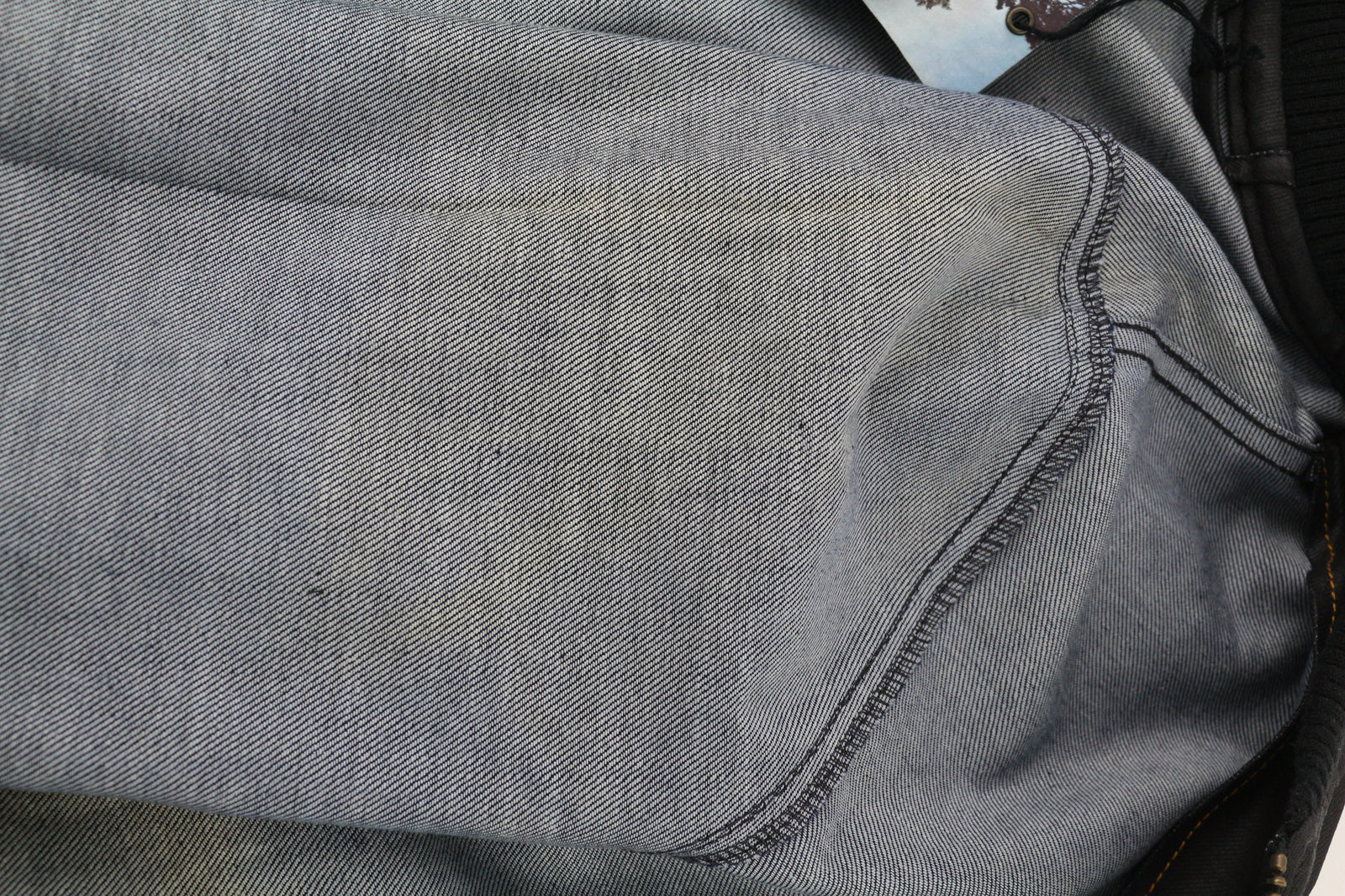 NUDIE JEANS Severin Coated Denim Men Jacket M Black Pure Cotton Unlined Bomber