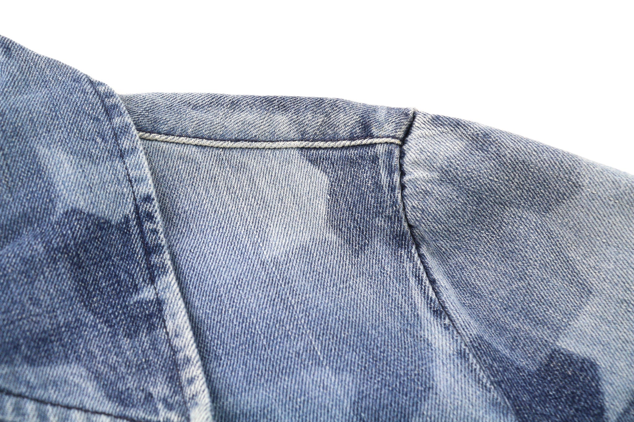 NUDIE JEANS Gudrun Camo Denim Women Jacket S Blue Cotton Wash Bomber Patterned