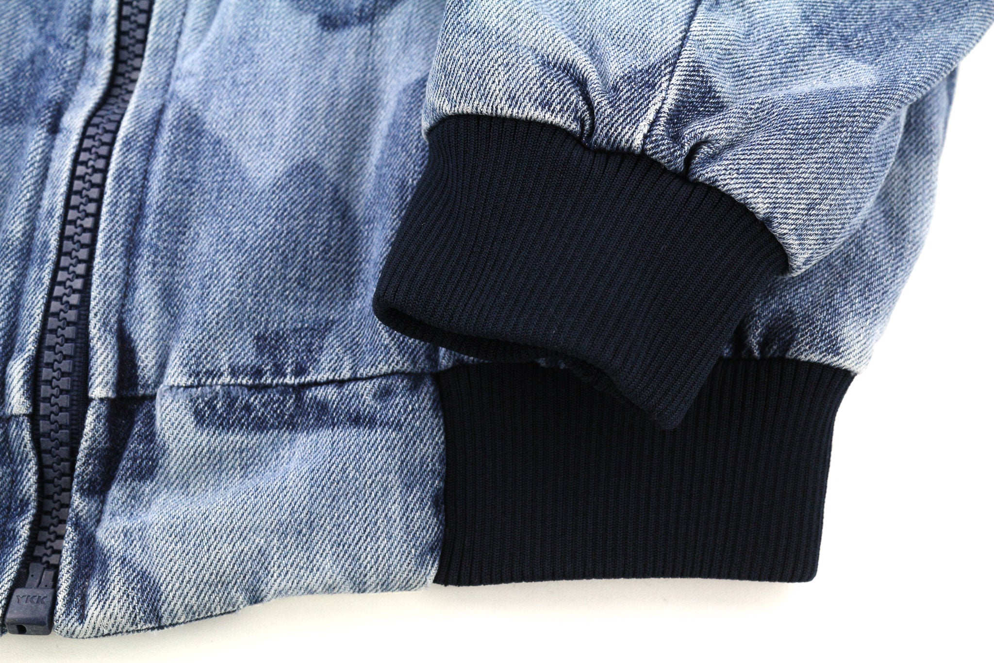 NUDIE JEANS Gudrun Camo Denim Women Jacket S Blue Cotton Wash Bomber Patterned