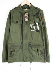 SCOTCH & SODA Men Jacket M Green Cotton Lightweight Long Sleeve Casual