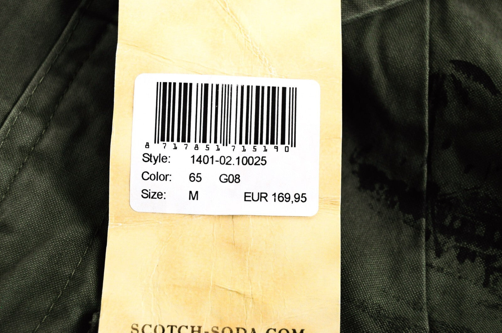 SCOTCH & SODA Men Jacket M Green Cotton Lightweight Long Sleeve Casual