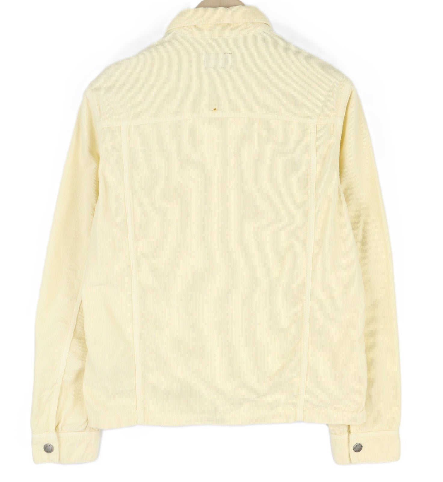 NUDIE JEANS Ronny Men Jacket S Dusty White Organic Cotton Corduroy Logo Buttoned