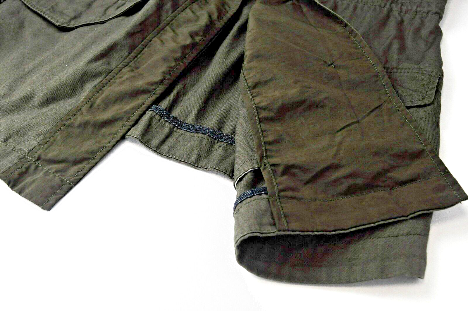 SCOTCH & SODA Men Jacket Vest L Green Lined Cotton Long Sleeve Collar