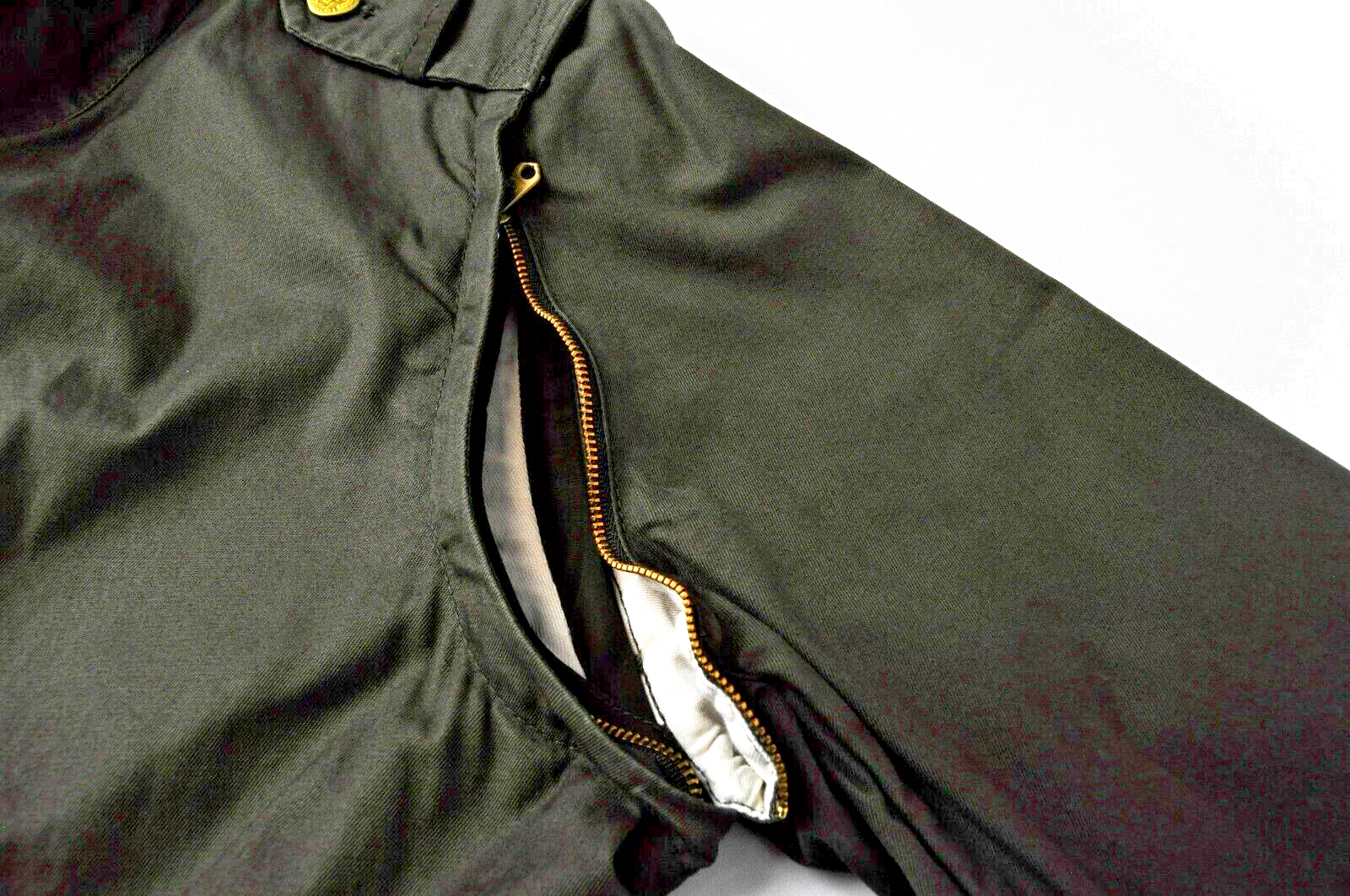 SCOTCH & SODA Men Jacket Vest L Green Lined Cotton Long Sleeve Collar