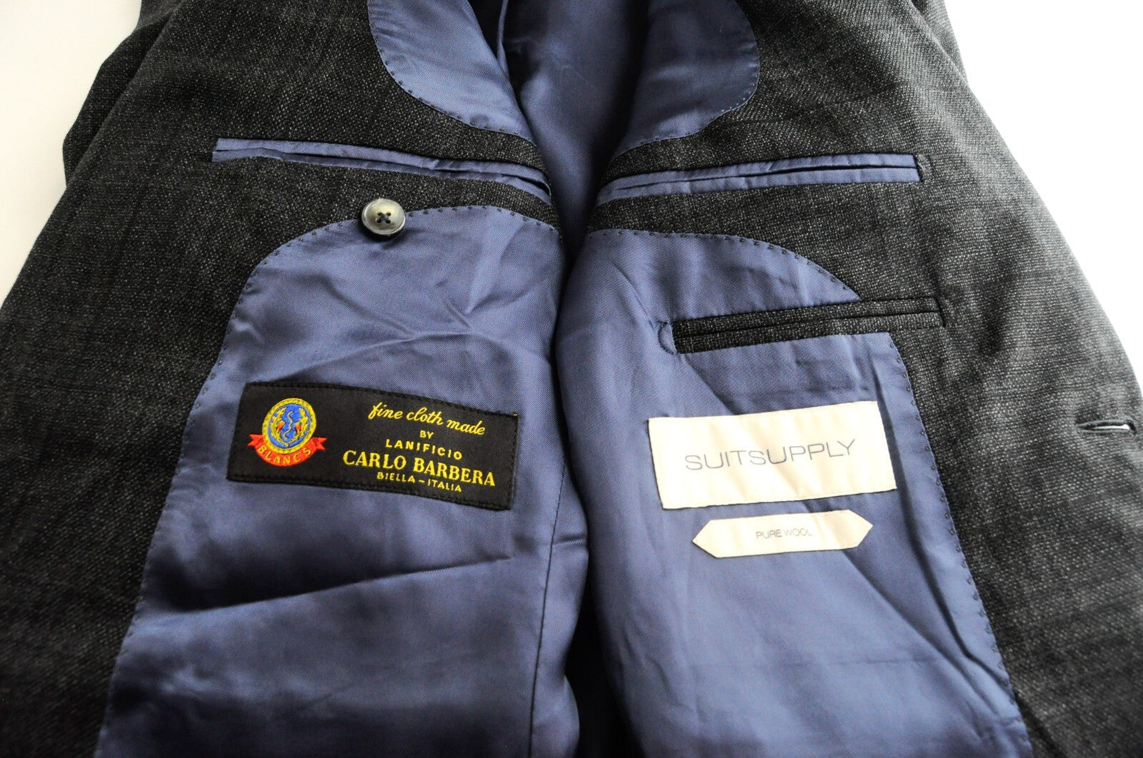 SUITSUPPLY Suit Men's UK36S Grey Checked Wool Sienna Lined 2 Piece Formal Style