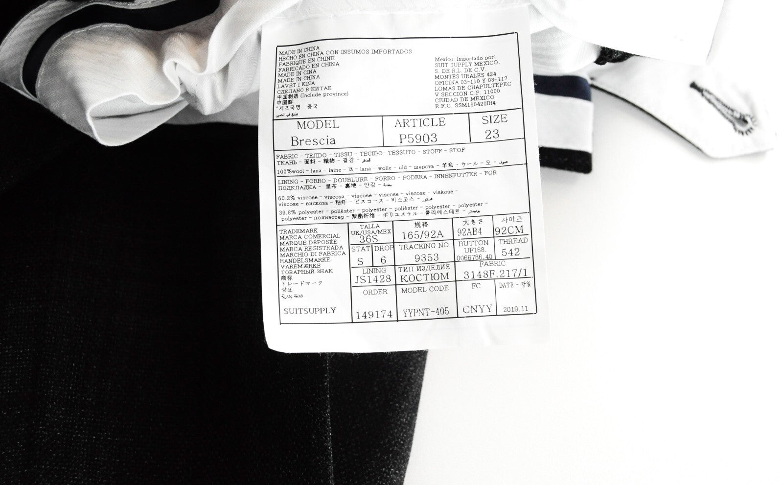 SUITSUPPLY Suit Men's UK36S Grey Checked Wool Sienna Lined 2 Piece Formal Style