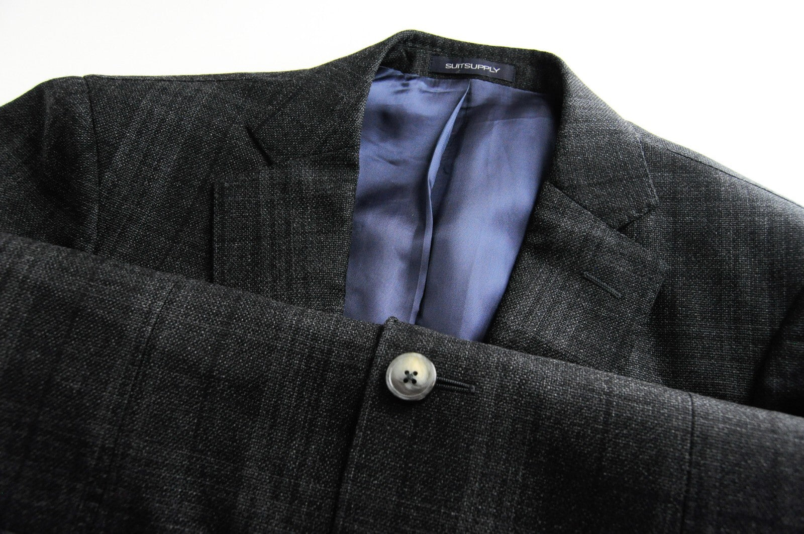 SUITSUPPLY Suit Men's UK36S Grey Checked Wool Sienna Lined 2 Piece Formal Style