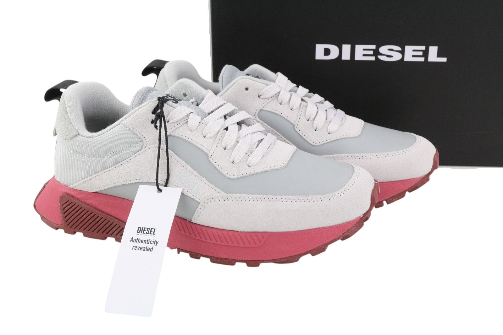 DIESEL S-Tyche Low Cut Women Sneakers EU39 White Leather Almond Toe RRP€150