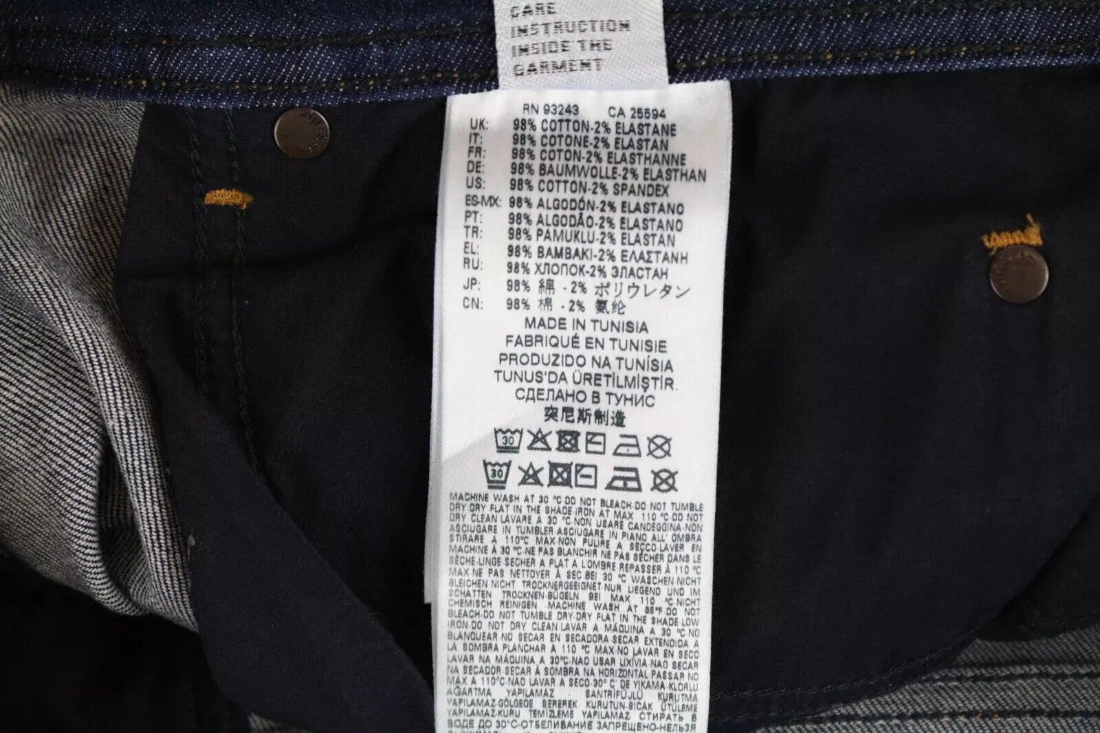 DIESEL Tepphar R7NA8 Men's Jeans W30/L34 Slim Carrot Fit Blue Stretch Distressed