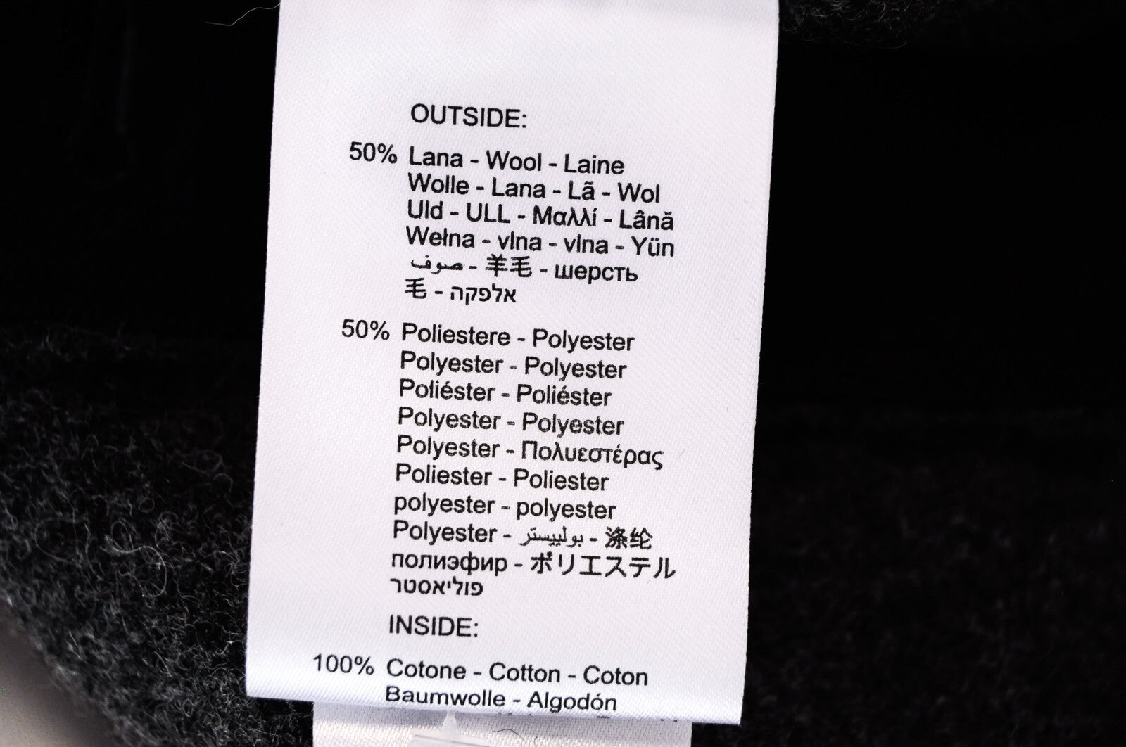 REPLAY Men Coat XL Grey Wool Hooded Single-Breasted Long Sleeve Snap Fasten