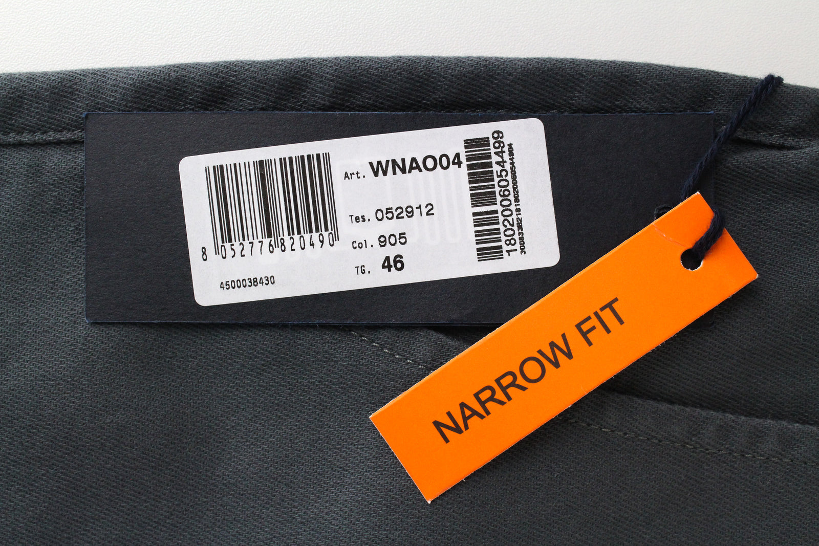 HARMONT & BLAINE Men Trousers 46 Grey Green Zip-Fly Twill Narrow Casual Fit