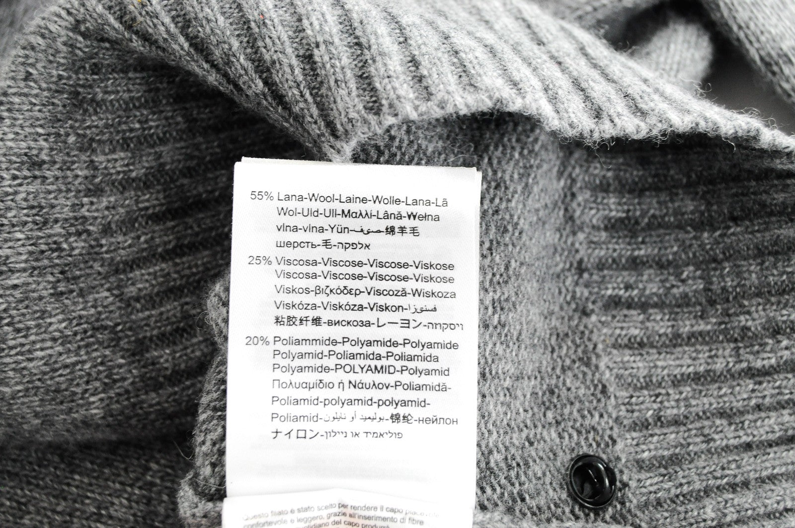 REPLAY Jumper Men's S Grey Knitted Pullover Wool Blend Long Sleeve Sweater