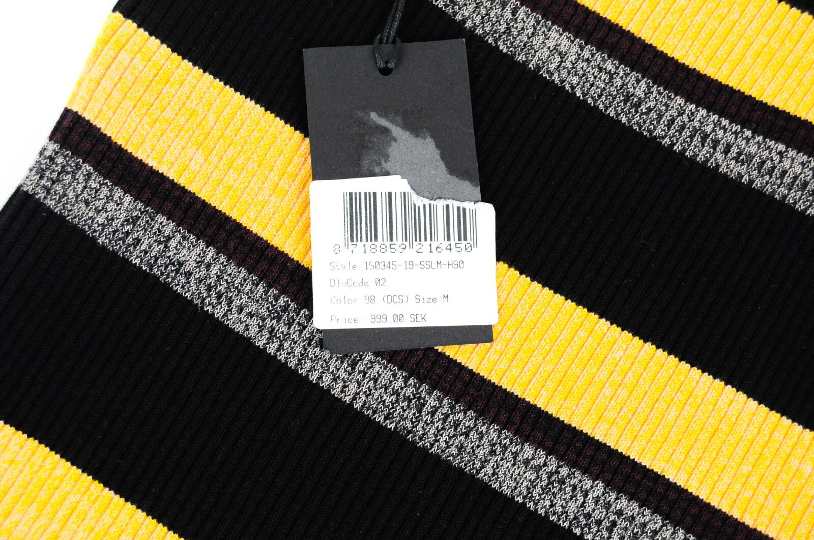 MAISON SCOTCH Bodysuit Women's M Black Grey Orange Striped Cotton One Piece