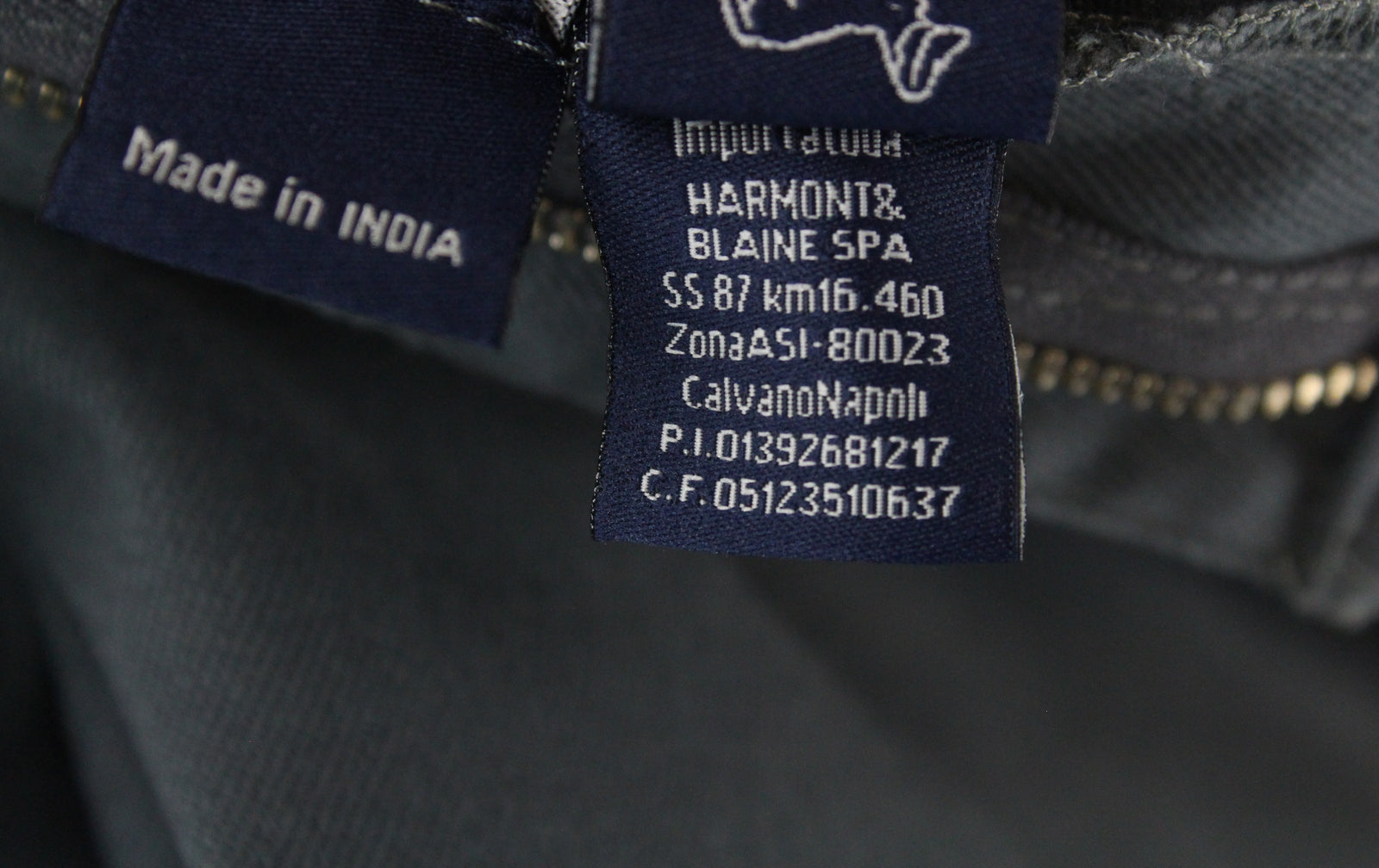 HARMONT & BLAINE Men Trousers 46 Twill Grey Green Tone Casual Zip-Fly Narrow Fit