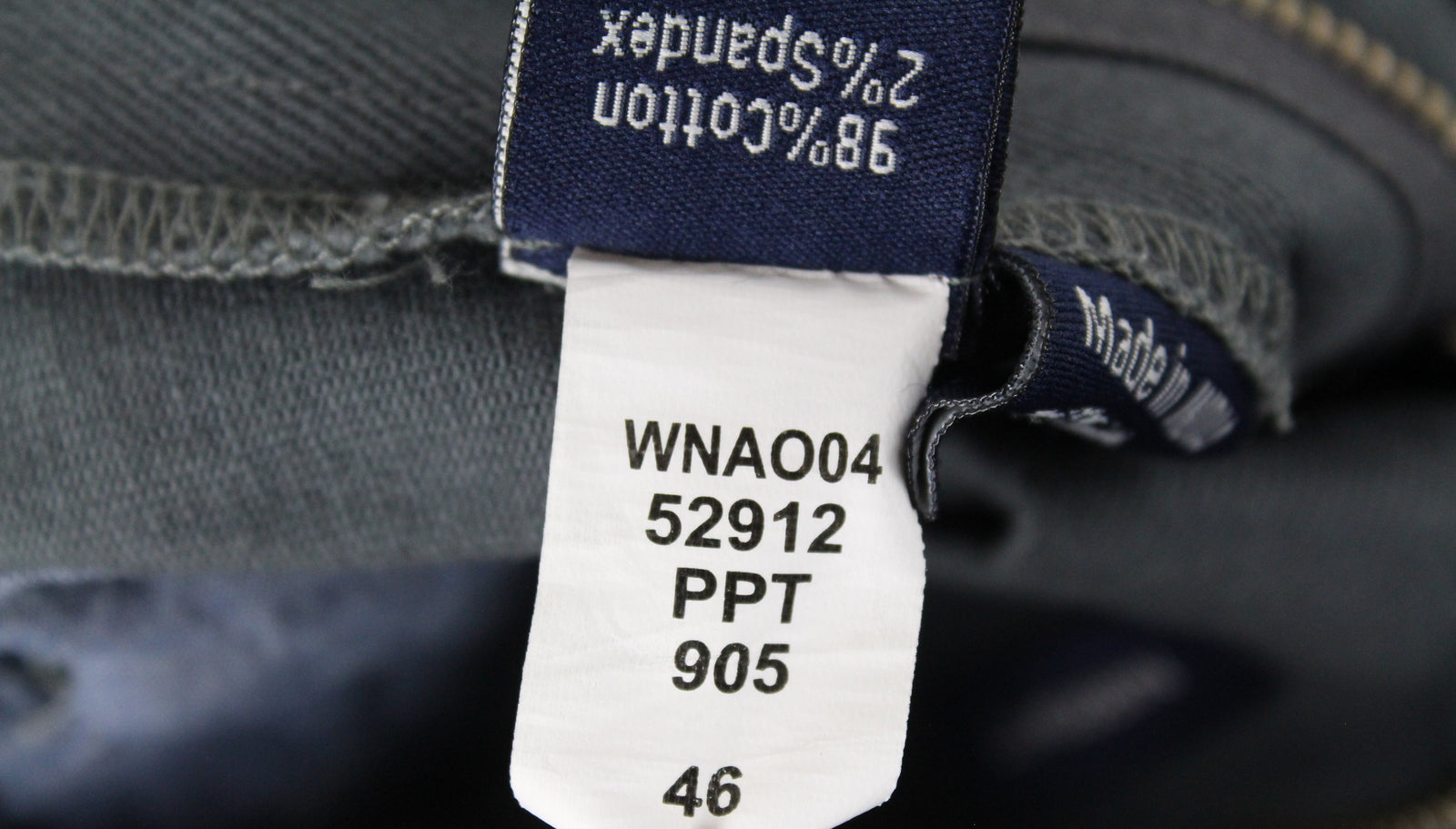 HARMONT & BLAINE Men Trousers 46 Twill Grey Green Tone Casual Zip-Fly Narrow Fit