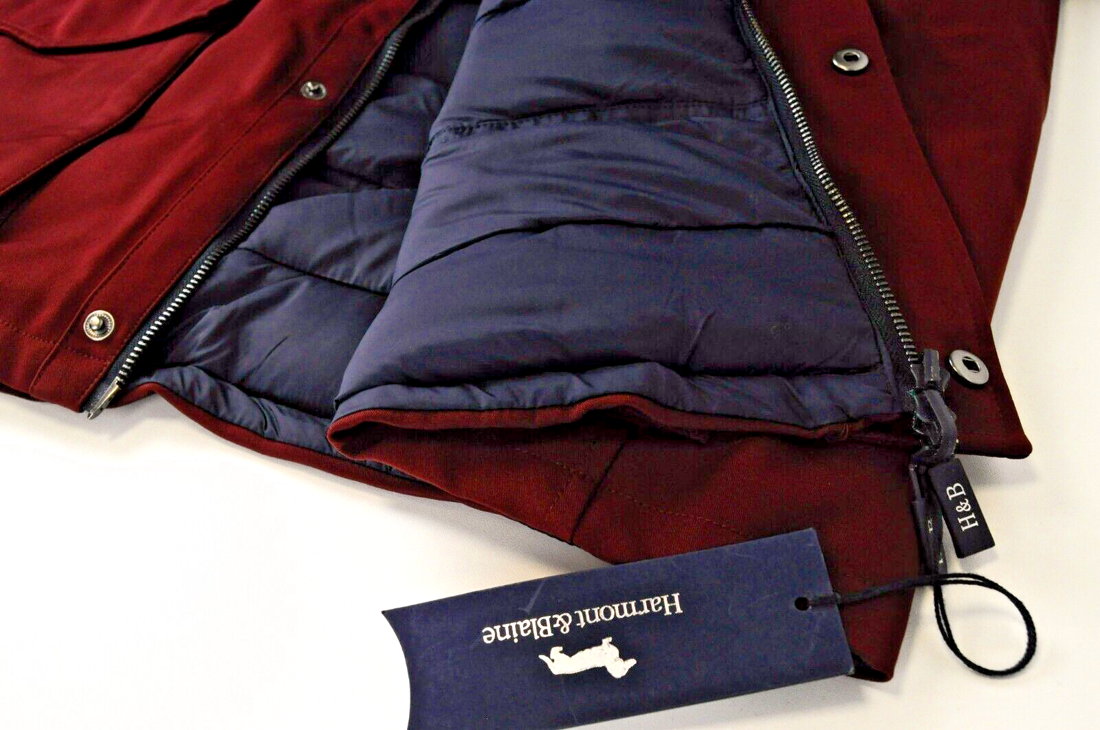 HARMONT & BLAINE Men Jacket 2XL Red Padded Long Sleeve Zipper Hooded