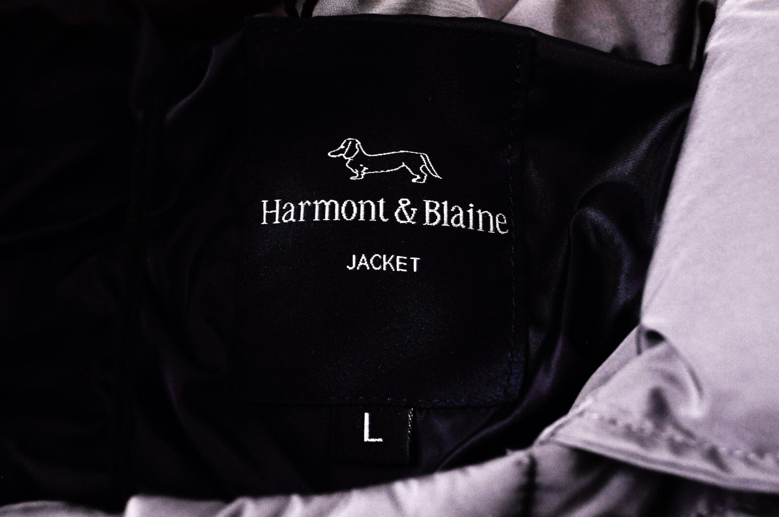 HARMONT & BLAINE Men Jacket L Grey Quilted Single-Breasted Long Sleeve