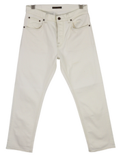 NUDIE JEANS Sleepy Sixten Men Jeans W30/L30 Ecru Denim Buttoned Straight Fit