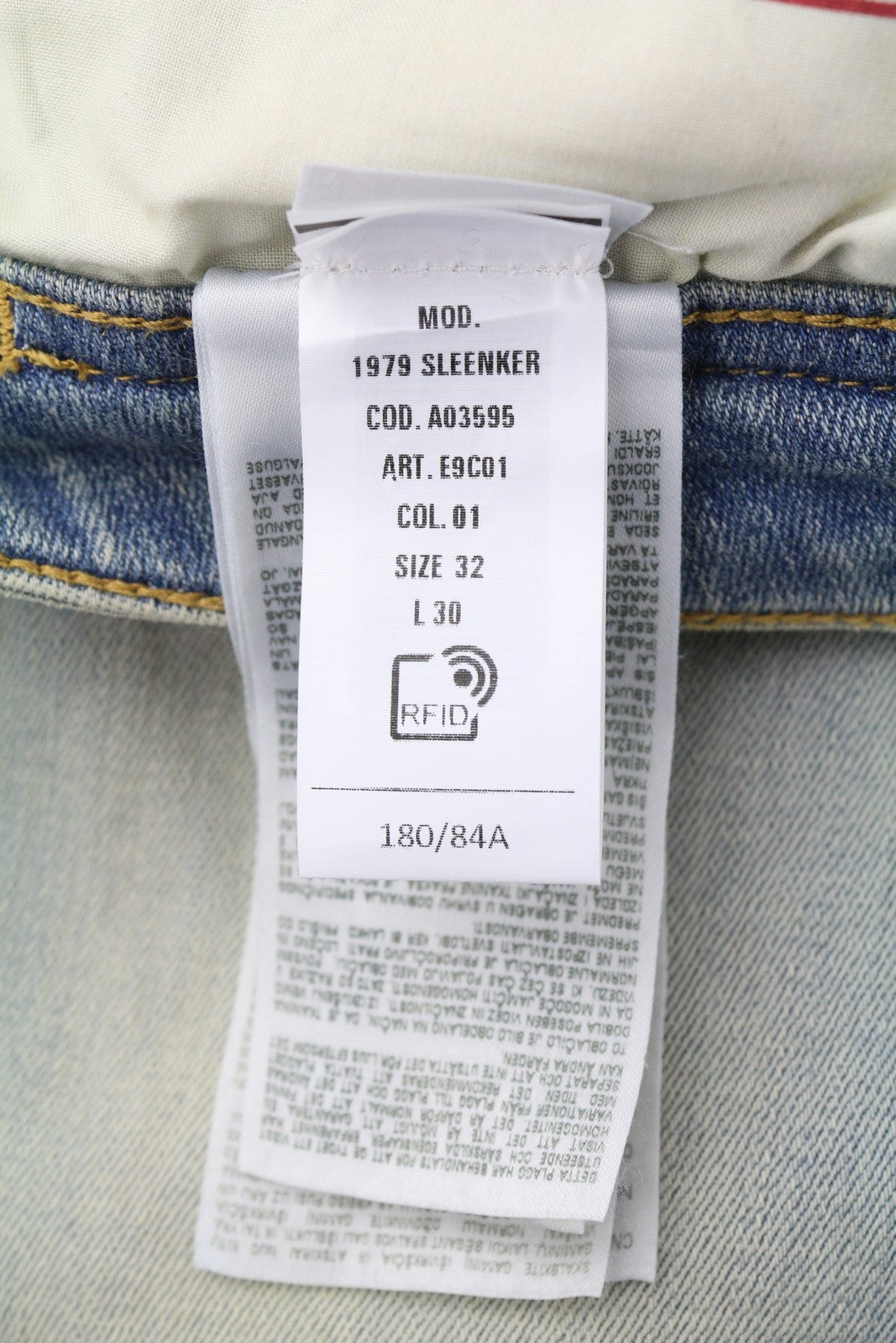 DIESEL 1979 Sleenker E9C01 Men Jeans W32/L30 Skinny Distress Blue RRP€275