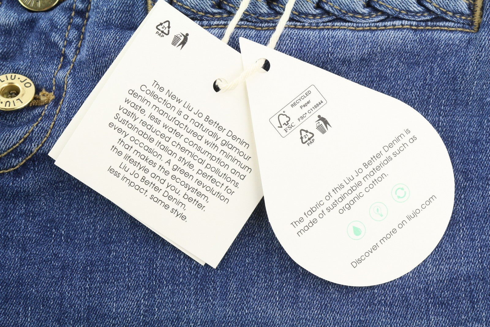 LIU JO Women Jeans W28 Flared Leg Fade Effect Ankle Buttoned Denim Blue Casual