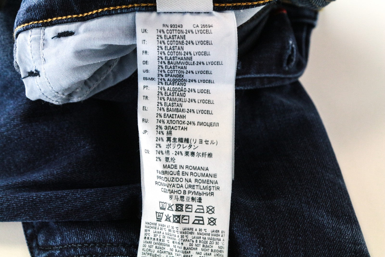 DIESEL D-Bazer 083AT Men's W26/L32 Taper Blue Stretch Cotton Washed Jeans