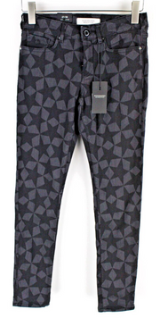 SCOTCH & SODA Women Jeans W27/L30 Stars Grey Flare Skinny Jacquard Style