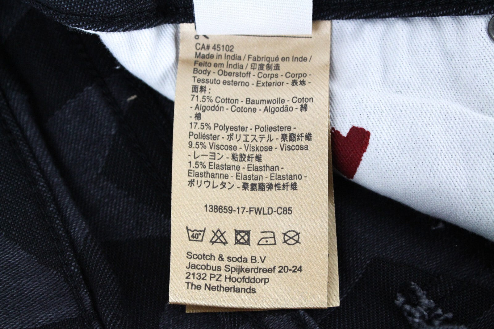 SCOTCH & SODA Women Jeans W27/L30 Stars Grey Flare Skinny Jacquard Style