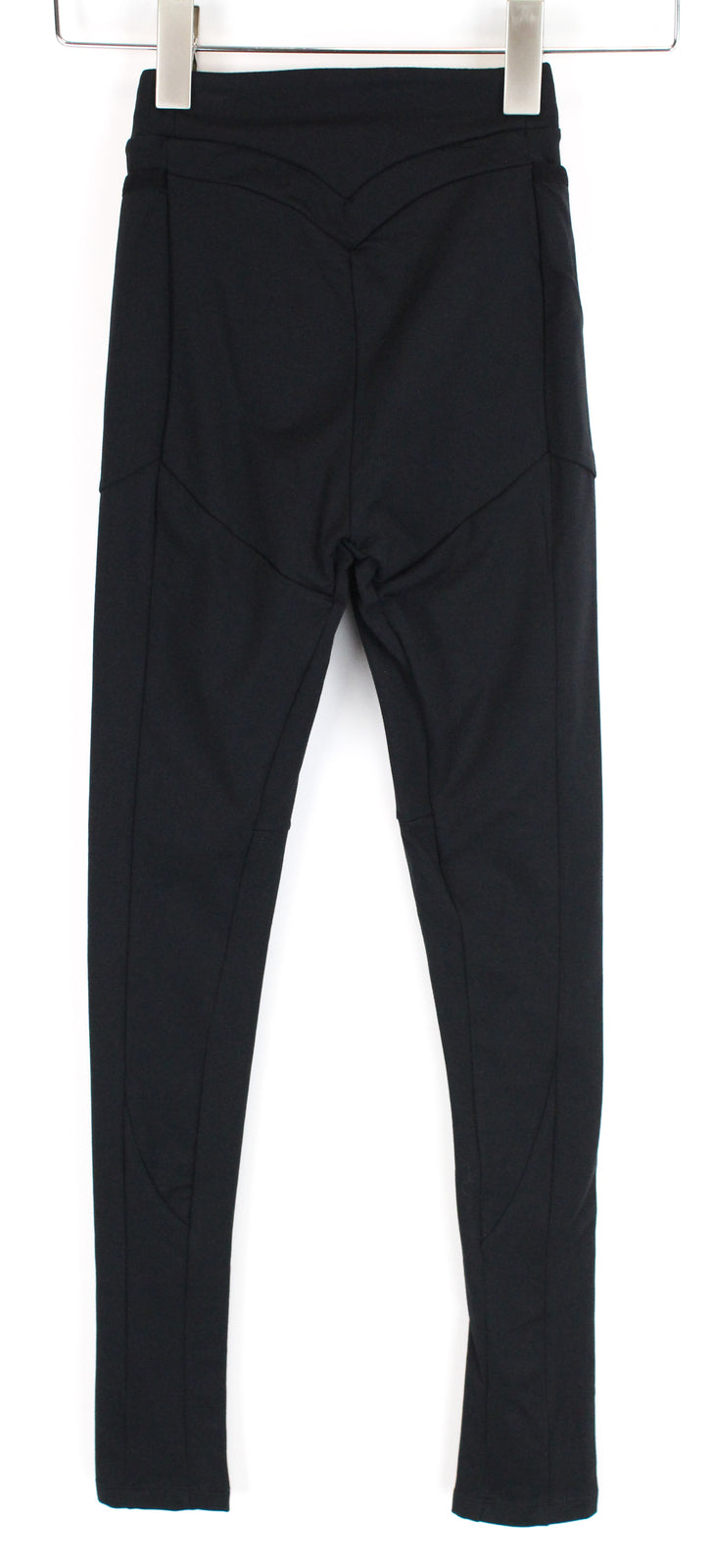 GYMSHARK Women Sport Leggings XS High-Waisted Black Logo Printed Fitness Stretch