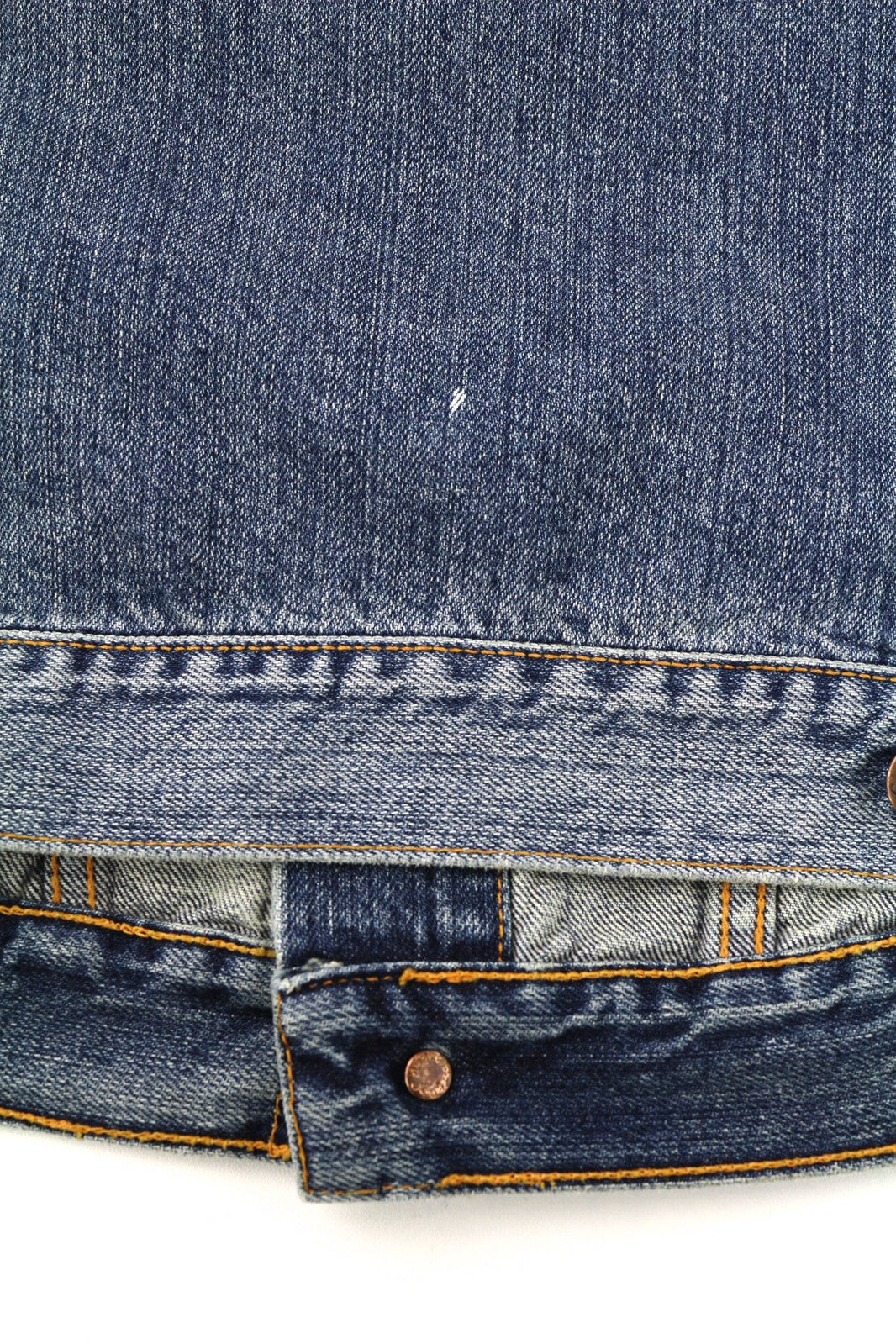 NUDIE JEANS Billy Men Jacket S Crunch Blue Washed Denim Spread Buttoned Logo