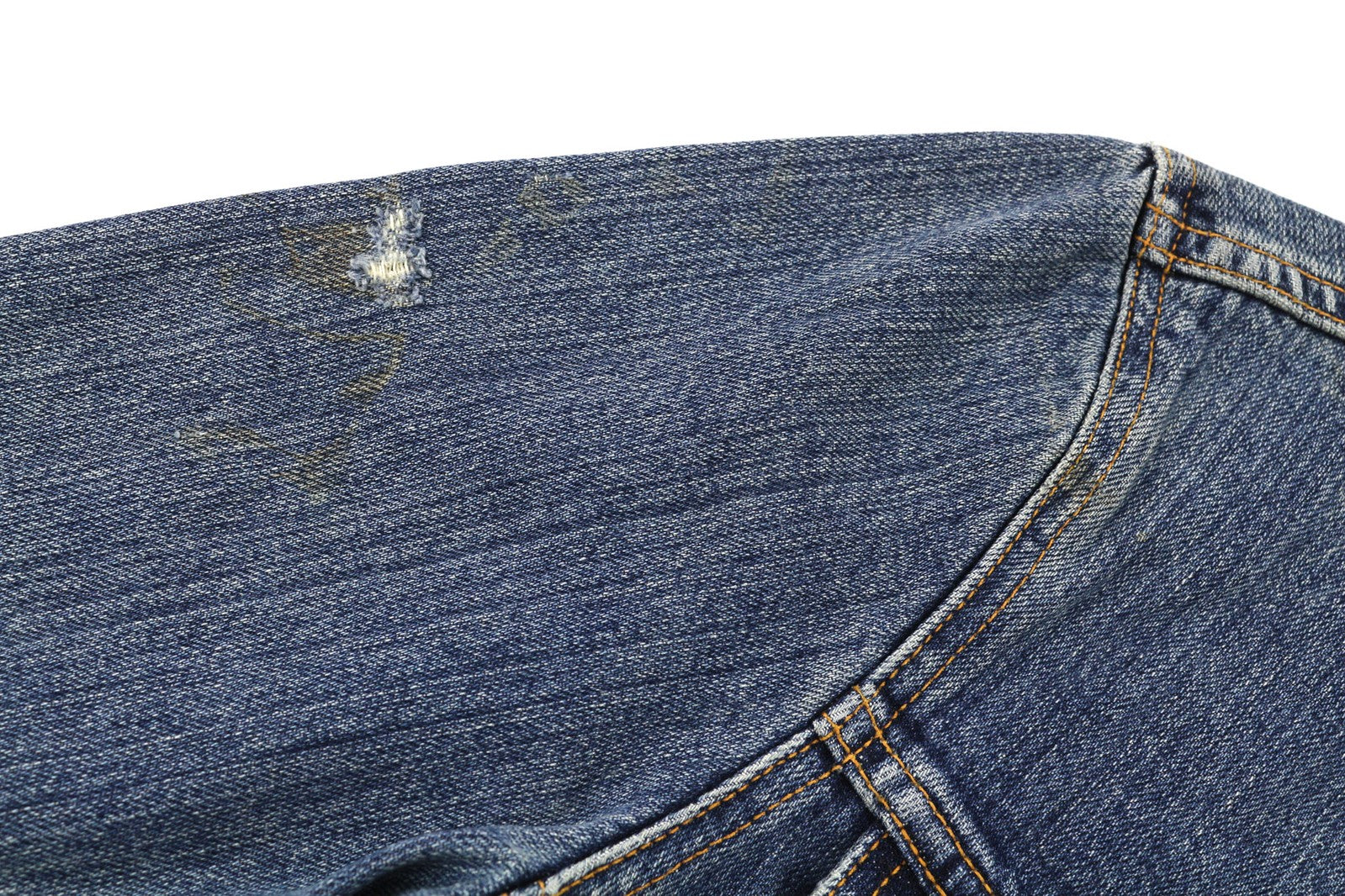 NUDIE JEANS Billy Men Jacket S Crunch Blue Washed Denim Spread Buttoned Logo