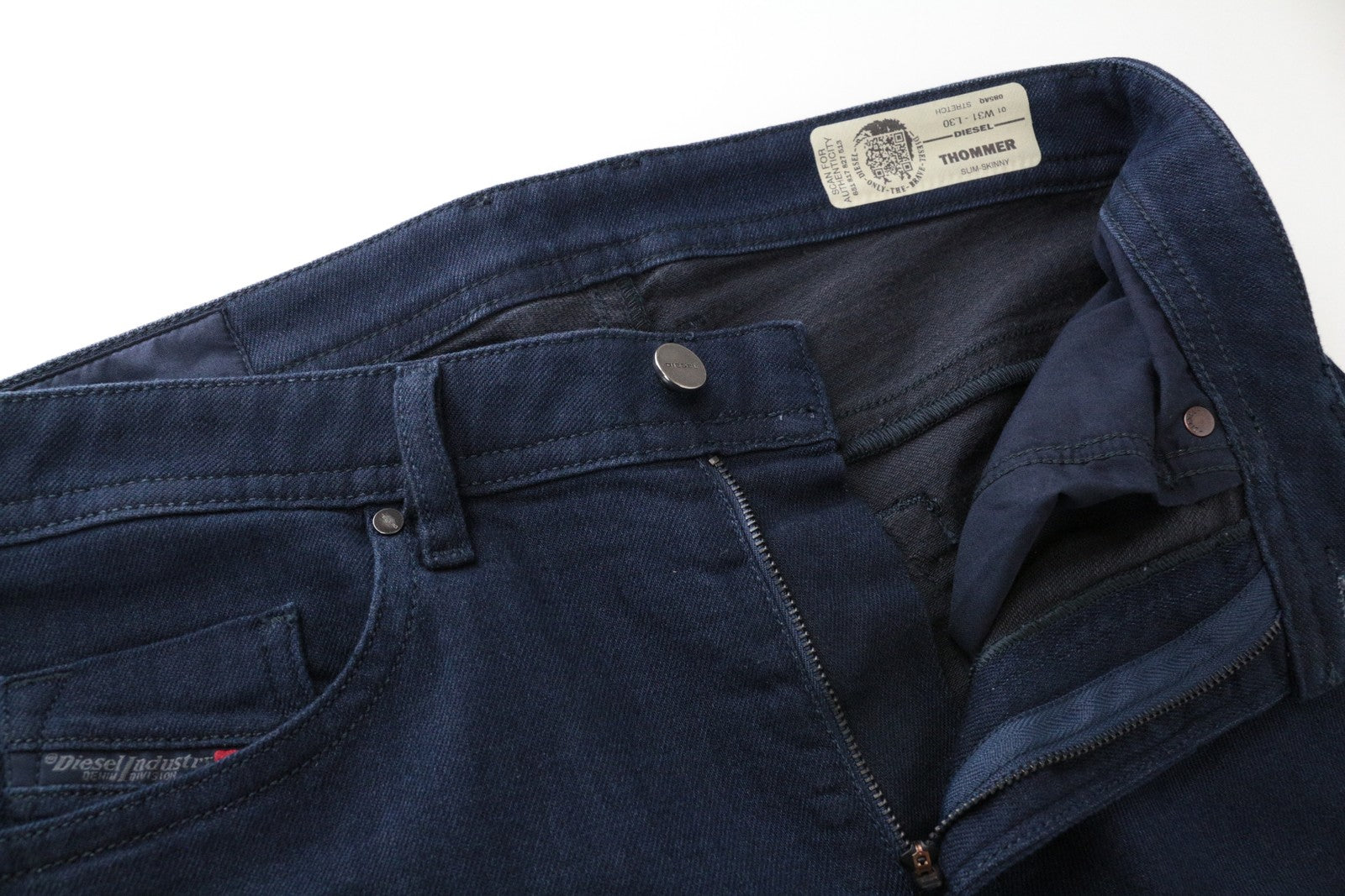 DIESEL Thommer 085AQ W31/L30 Men's Slim Skinny Blue Jeans Stretch Cotton Basic