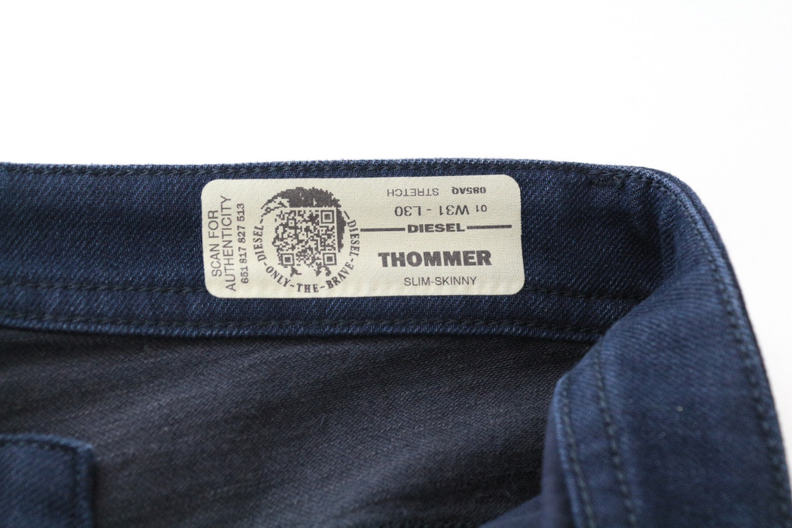 DIESEL Thommer 085AQ W31/L30 Men's Slim Skinny Blue Jeans Stretch Cotton Basic